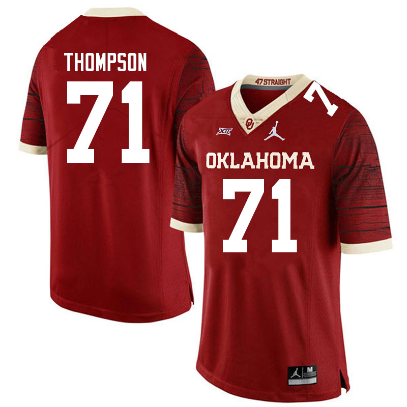 Men #71 Michael Thompson Oklahoma Sooners Jordan Brand Limited College Football Jerseys Sale-Crimson